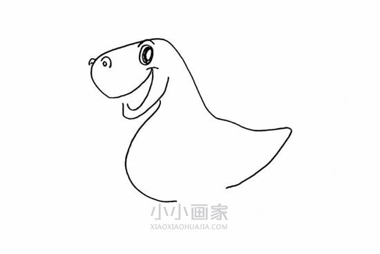 可爱霸王龙简笔画画法图片步骤步骤4