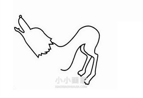 简单狼的简笔画画法图片步骤步骤3