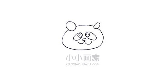 爱跳绳的大熊猫简笔画画法图片步骤步骤4