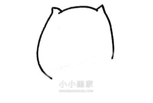 囧囧小猫简笔画画法图片步骤步骤2