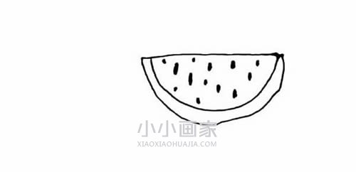 夏天西瓜简笔画画法图片步骤步骤4