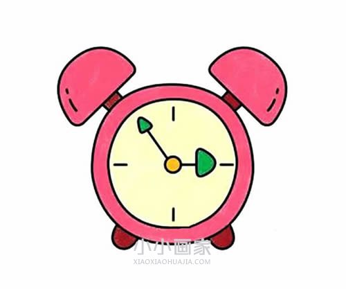 粉红小闹钟简笔画画法图片步骤步骤1