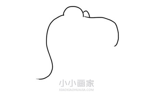 卡通霸王龙简笔画画法图片步骤步骤3