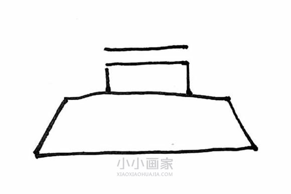 国庆节天安门简笔画画法图片步骤步骤3