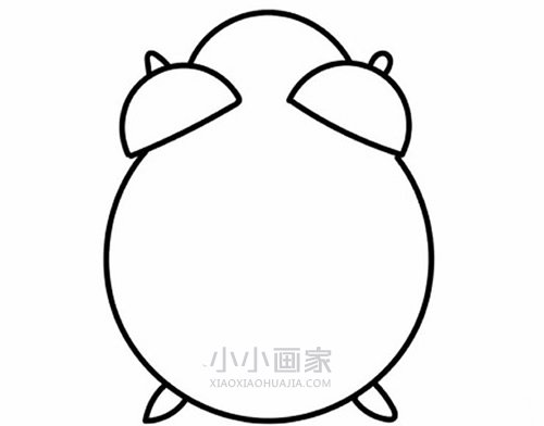 彩色小闹钟简笔画画法图片步骤步骤3
