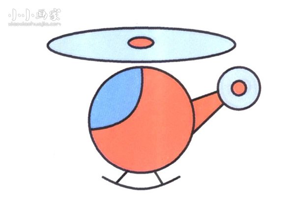 玩具直升飞机简笔画画法图片步骤步骤1