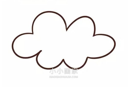 卡通风打雷简笔画画法图片步骤步骤2