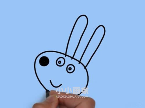 小兔瑞贝卡简笔画画法图片步骤步骤5