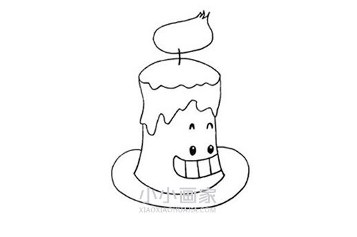 卡通蜡烛简笔画画法图片步骤步骤6