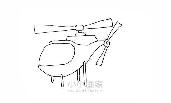 飞行的直升飞机简笔画画法图片步骤步骤9