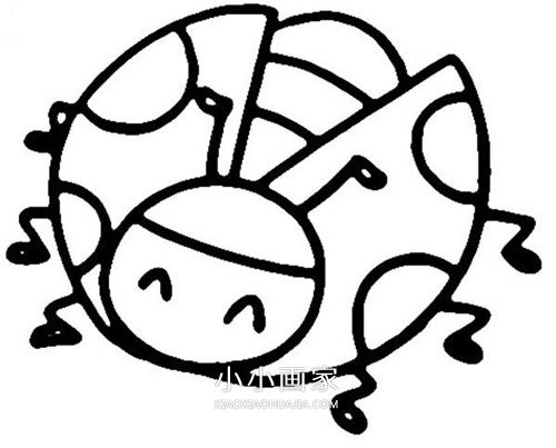 绘本故事卡通七星瓢虫简笔画画法图片步骤