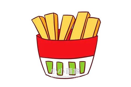 绘本故事彩色薯条简笔画画法图片步骤