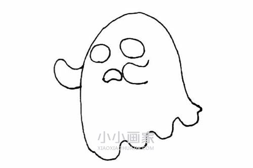 万圣节幽灵简笔画画法图片步骤步骤5