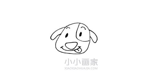 草丛中的小狗简笔画画法图片步骤步骤4