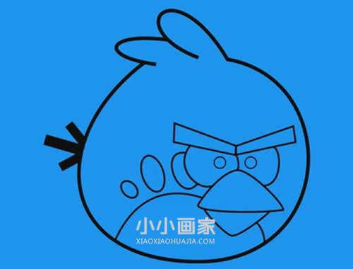 愤怒的小鸟简笔画画法图片步骤步骤6