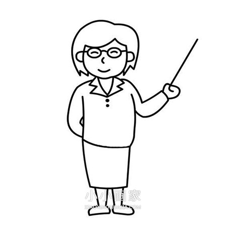 关于老师的简笔画画法图片步骤步骤3