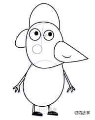 绘本故事小猪佩奇小企鹅简笔画画法图片步骤