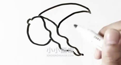 坐扫把飞行的小女巫简笔画画法图片步骤步骤3