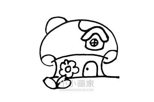 蘑菇房简笔画画法图片步骤步骤6