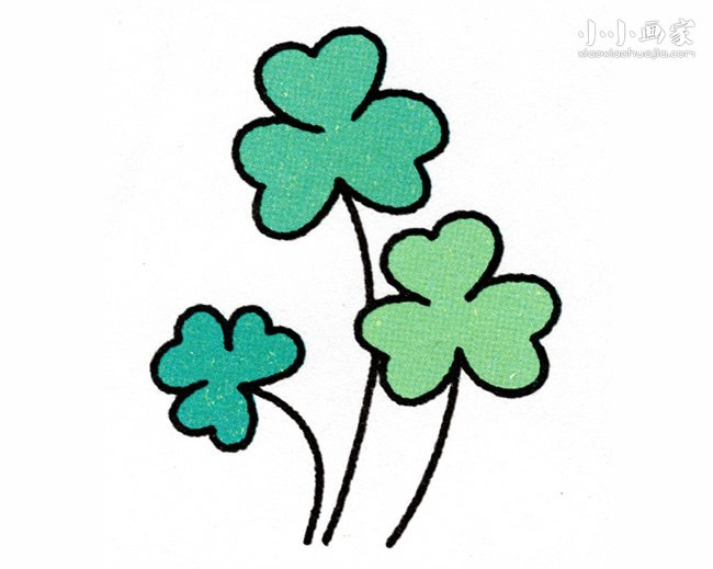 可爱三叶草简笔画画法图片步骤步骤1