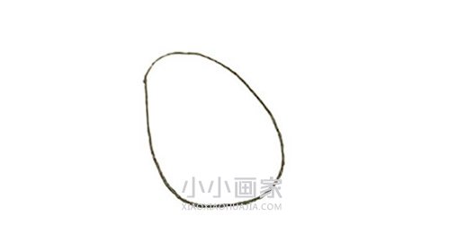 彩色牛油果简笔画画法图片步骤步骤2