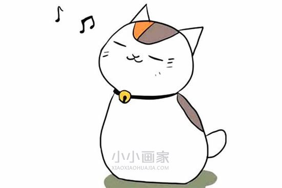 绘本故事听音乐的猫咪简笔画画法图片步骤