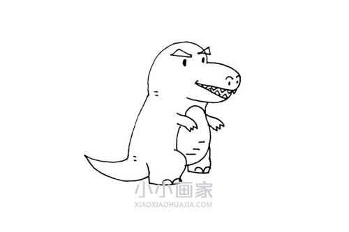 喷火恐龙简笔画画法图片步骤步骤5