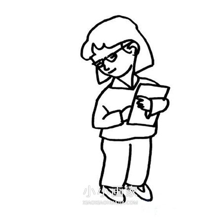 关于老师的简笔画画法图片步骤步骤1