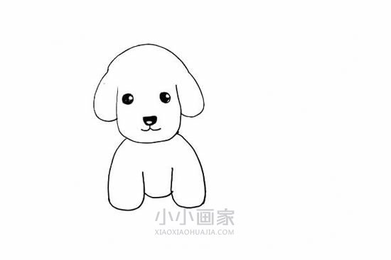 两只可爱狗狗简笔画画法图片步骤步骤4