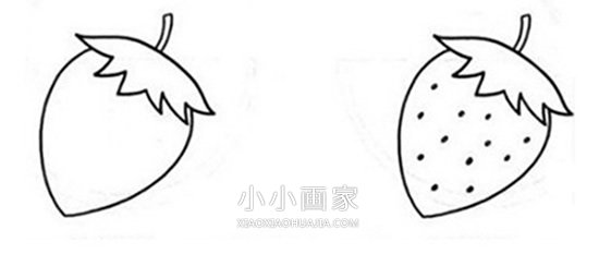 简单草莓简笔画画法图片步骤步骤2