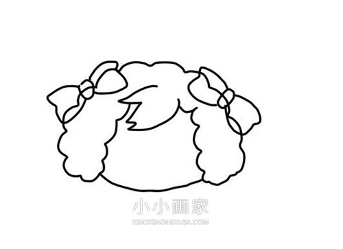 喜羊羊/美羊羊简笔画画法图片步骤步骤6
