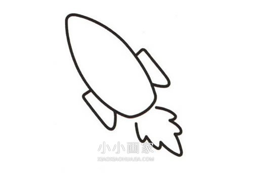 彩色火箭简笔画画法图片步骤步骤4