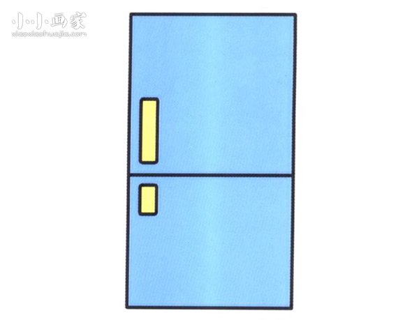两门冰箱简笔画画法图片步骤步骤1