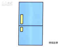 两门冰箱简笔画画法图片步骤步骤1