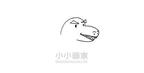 喷火恐龙简笔画画法图片步骤步骤2