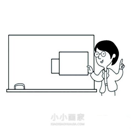 绘本故事关于老师的简笔画画法图片步骤