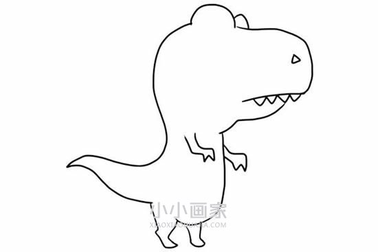 卡通可爱霸王龙简笔画画法图片步骤步骤6