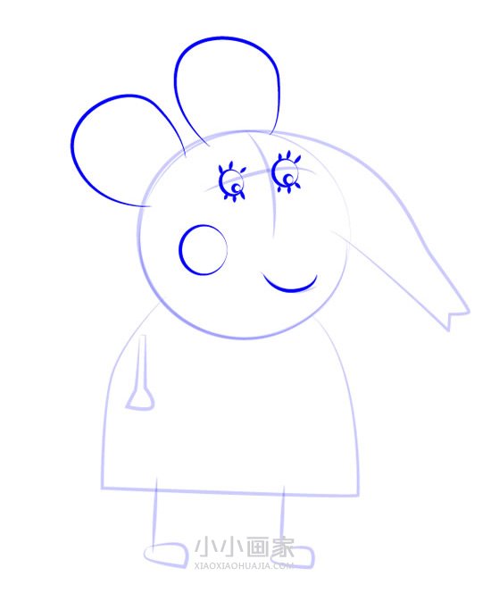 小象爱米丽的妈妈简笔画画法图片步骤步骤5