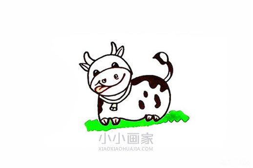 绘本故事可爱小奶牛简笔画画法图片步骤