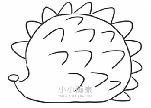 胖乎乎小刺猬简笔画画法图片步骤步骤3