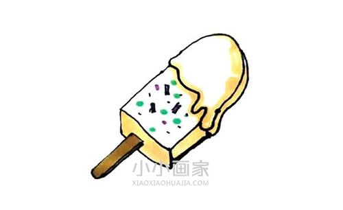 绘本故事可爱雪糕简笔画画法图片步骤