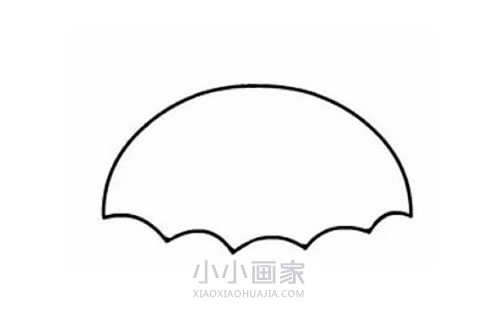 彩色小雨伞简笔画画法图片步骤步骤2