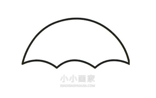 彩色雨伞简笔画画法图片步骤步骤2