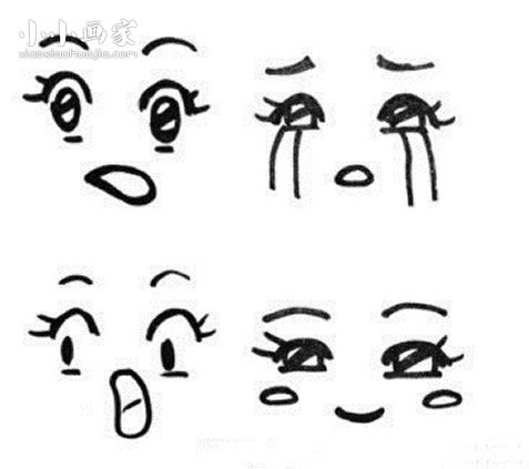 卡通人物表情简笔画画法图片步骤步骤6