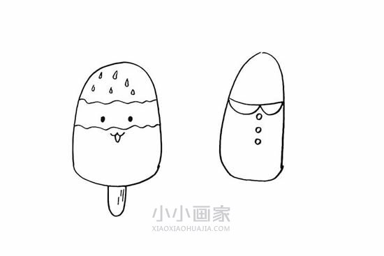 夏天卡通雪糕简笔画画法图片步骤步骤8