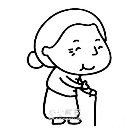 重阳节老人的简笔画画法图片步骤步骤9