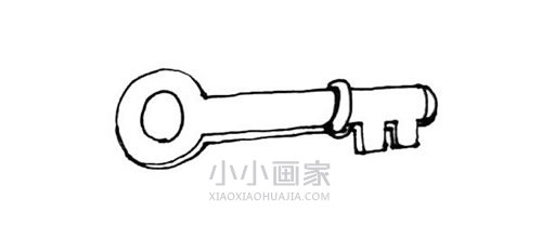 古朴的钥匙简笔画画法图片步骤步骤6