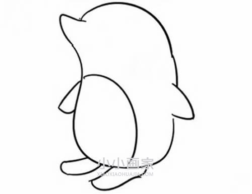 表情严肃小企鹅简笔画画法图片步骤步骤5