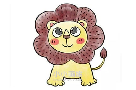 绘本故事可爱的小狮子简笔画画法图片步骤