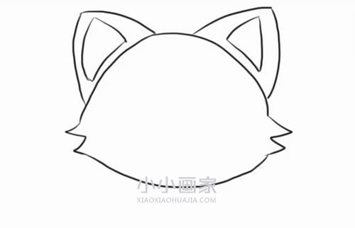卡通小狐狸简笔画画法图片步骤步骤3
